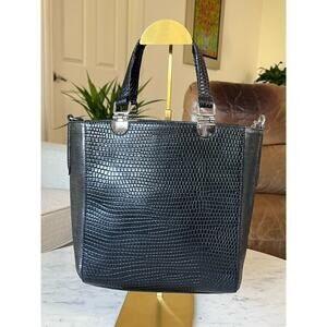 Alessandra Magnolie Black Leather Crossbody